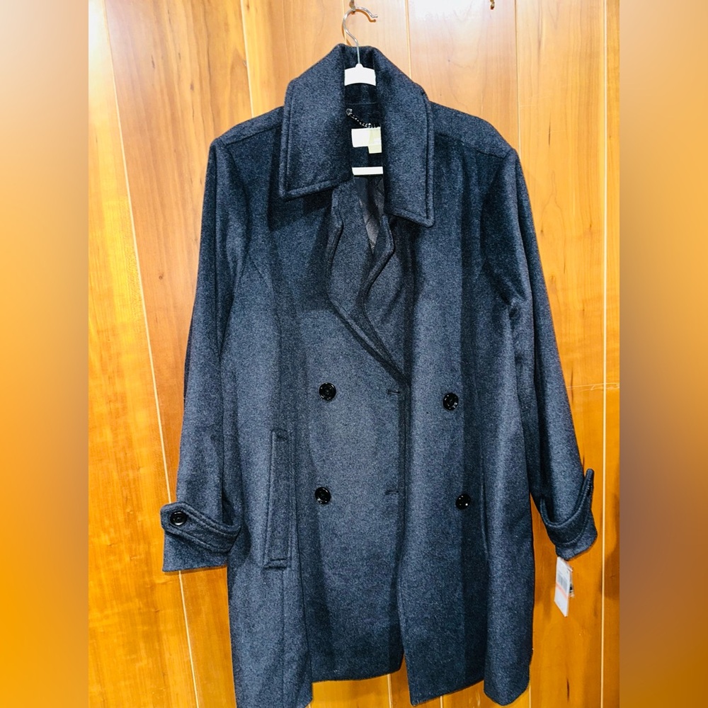 MICHAEL Michael Kors Dark Gray Trench Coat